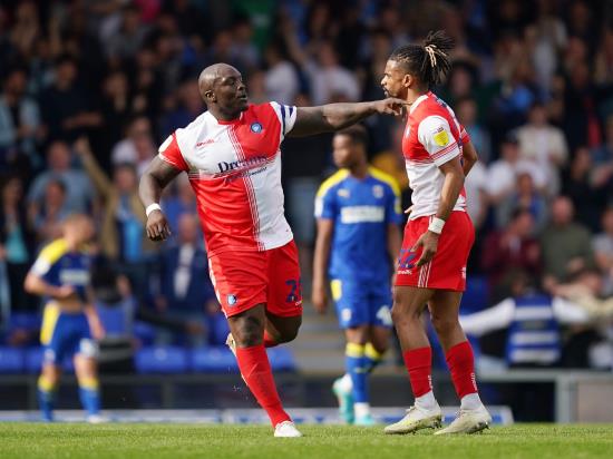 Substitute Adebayo Akinfenwa heads Wycombe equaliser to earn point at Wimbledon