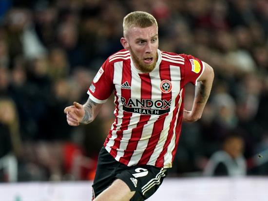 Sheffield United without Oli McBurnie for visit of Cardiff due to a foot injury