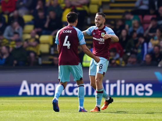 Burnley secure vital comeback win at Watford as Norwich’s relegation confirmed