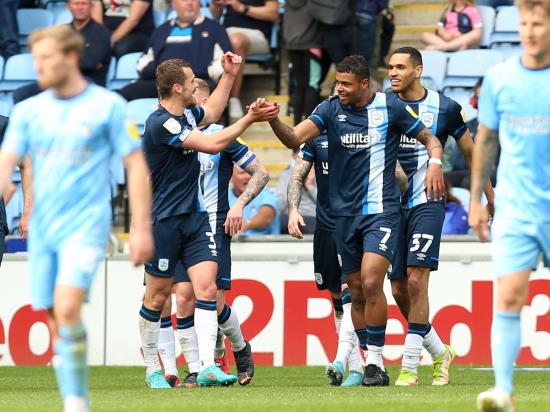 Huddersfield guarantee top-four finish following Championship win at Coventry