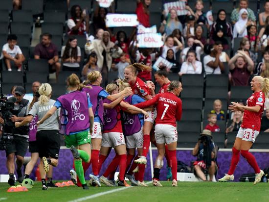 Pernille Harder header earns Denmark win over Finland to keep Euro hopes alive