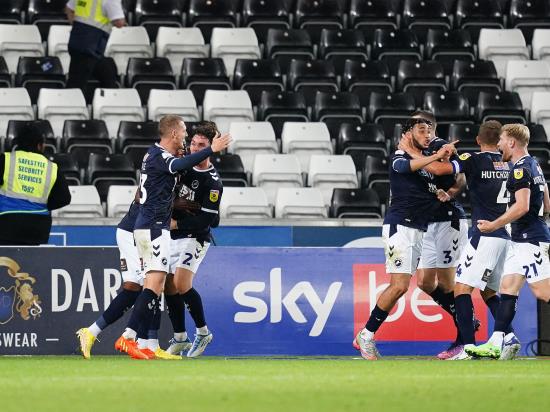 Two own goals in added time earn Millwall a draw at Swansea