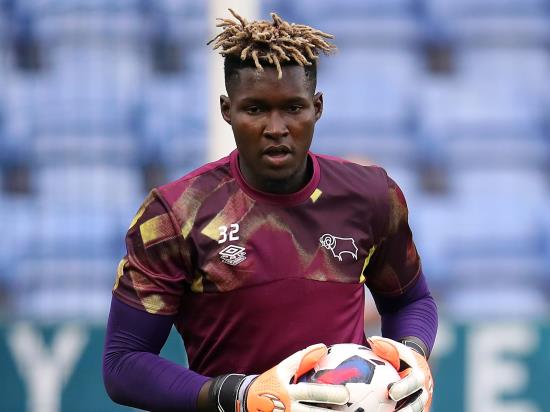 Derby goalkeeper Joseph Anang ruled out for six weeks