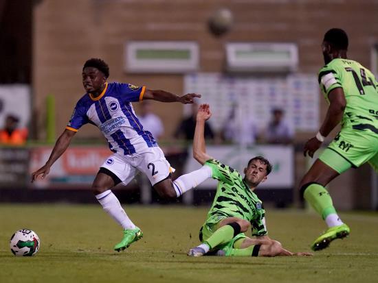 Brighton progress to third round with victory at Forest Green