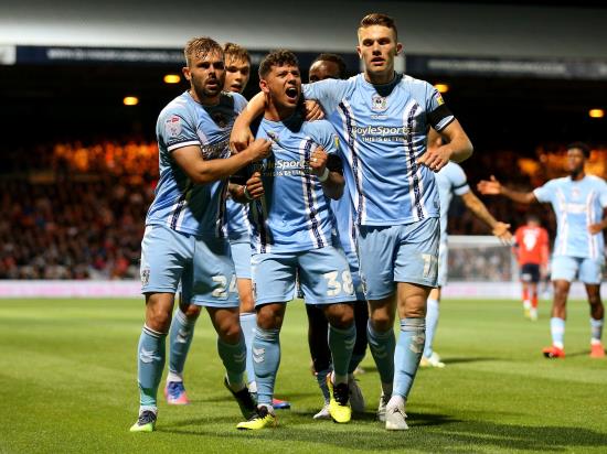 Coventry come from behind twice to take a point against Luton