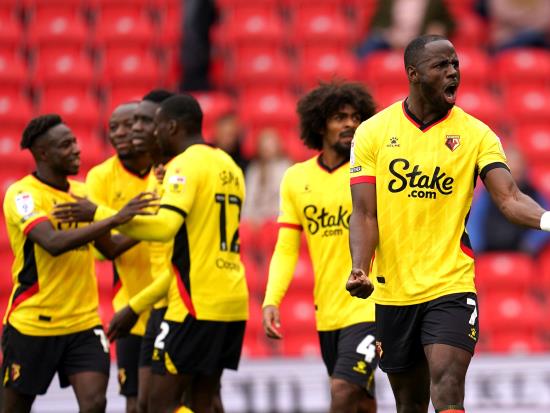 Watford put Stoke to sword in Slaven Bilic’s first game as Hornets manager