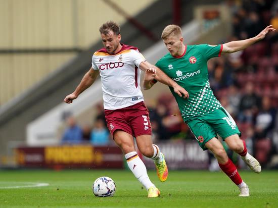 Bradford defender Liam Ridehalgh still missing for Stockport clash