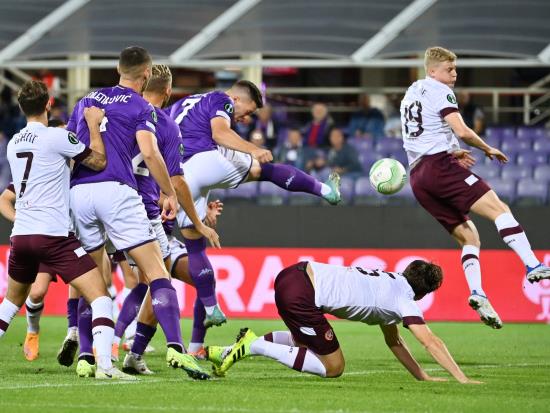 Hearts suffer heavy defeat against Fiorentina in Europa Conference League