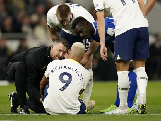 Richarlison injury a concern for Antonio Conte as Tottenham see off Everton