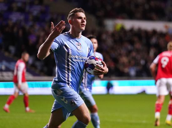 Viktor Gyokeres penalty in added time earns Coventry a draw with Rotherham