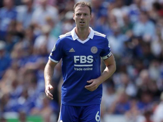 Jonny Evans could feature for Leicester against Manchester City
