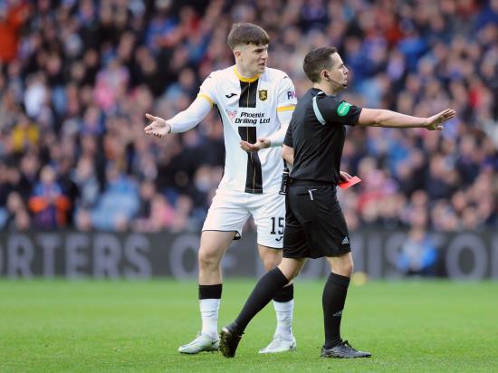 Livingston without Morgan Boyes for Celtic visit following Ibrox red card