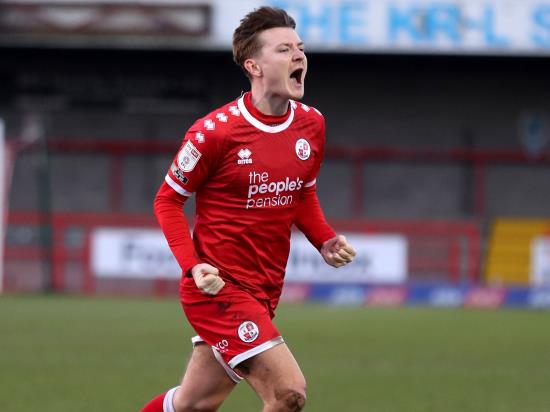 James Tilley’s free-kick earns in-form Crawley a point at Bradford