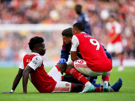 Arsenal boss Mikel Arteta plays down Bukayo Saka injury fears