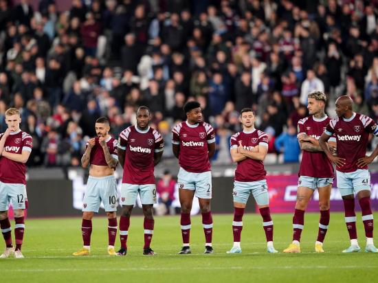 They have let themselves and the fans down – West Ham criticised after shock loss