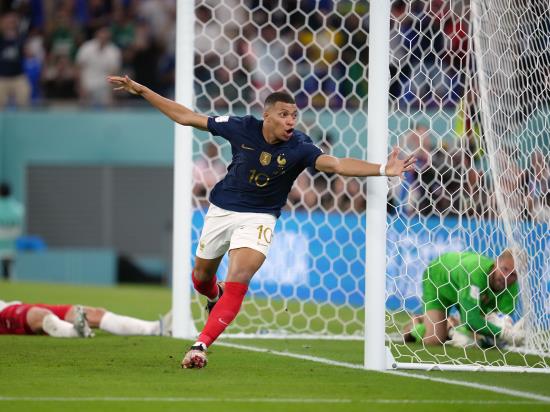 Kylian Mbappe’s double downs Denmark as France reach World Cup knockout stage