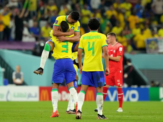 Casemiro nets late winner against Switzerland as Brazil advance at World Cup