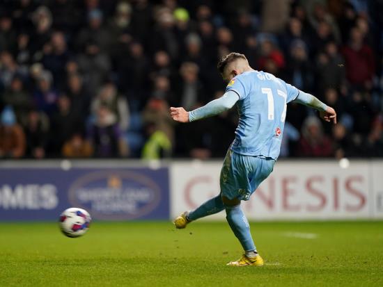 Viktor Gyokeres scores stoppage-time penalty as Coventry end West Brom streak