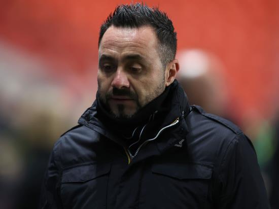 Roberto De Zerbi says sorry to Brighton fans after shock Carabao Cup exit