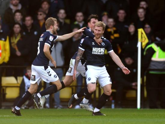Andreas Voglsammer and Zian Flemming on target as Millwall beat 10-man Watford