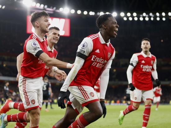Eddie Nketiah caps Arsenal comeback with goal as leaders beat West Ham