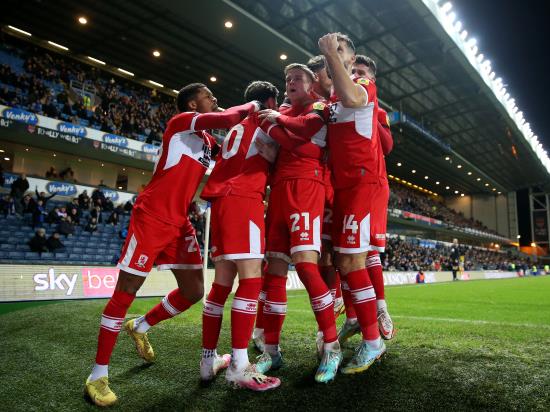 In-form Middlesbrough win at Blackburn to bounce into Championship top six