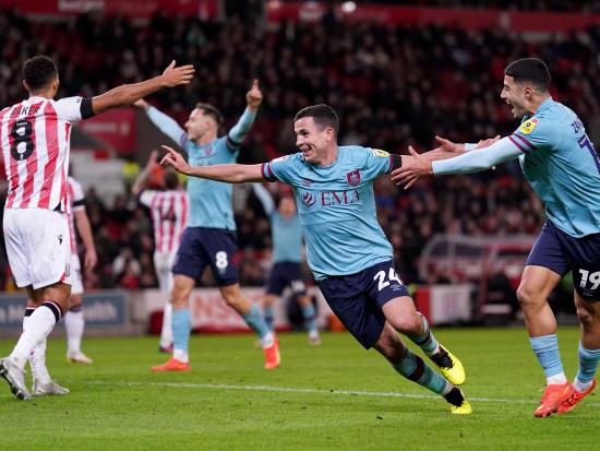 Burnley go clear at the top again after battling victory away to Stoke