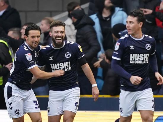 Tom Bradshaw’s double against Rotherham lifts Millwall into play-off places