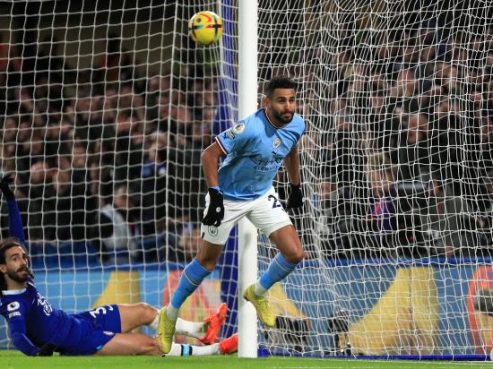 Chelsea FC 0 - 1 Manchester City: Riyad Mahrez nets winner as Man City beat Chelsea to cut gap to leaders Arsenal