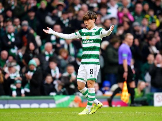 Kyogo Furuhashi makes it 20 goals for the season in Celtic’s rout of Morton