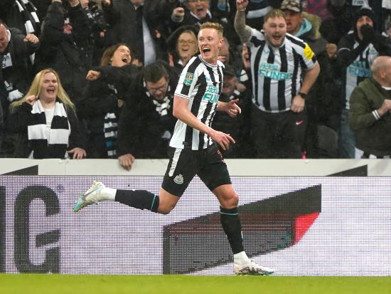 Newcastle	2 - 1 Southampton: Sean Longstaff double fires Newcastle to Wembley