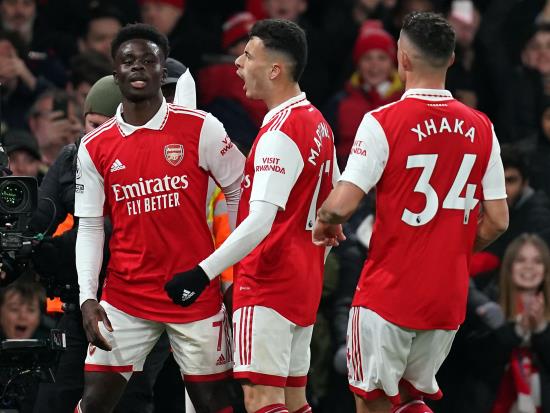 Arsenal march on at Premier League summit by thrashing Everton