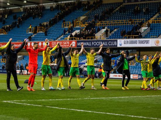 Gianni Infantino watches Norwich boost play-off bid with win at Millwall