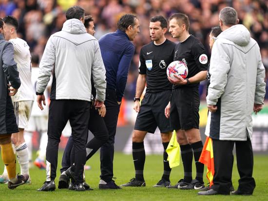 Julen Lopetegui frustrated after latest chapter of Wolves’ referee woe