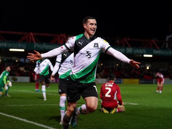 Plymouth go top of League One after piling more misery on Accrington