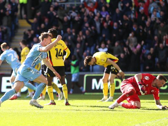 Coventry fight back to draw against fellow play-off hopefuls Watford