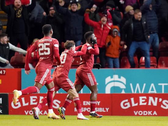 Aberdeen pull clear in third as Duk fires 10-man Dons to victory at Ross County