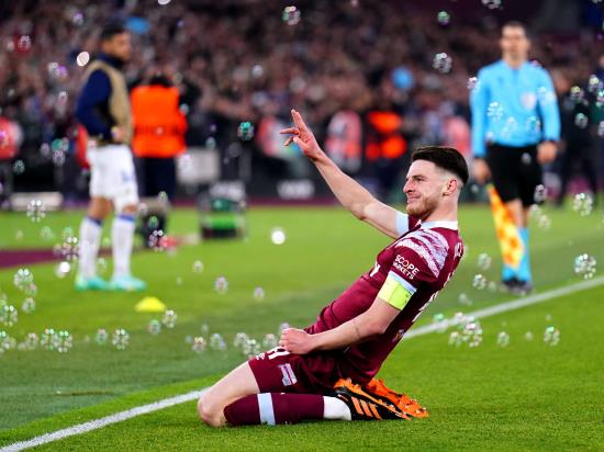 David Moyes hails Declan Rice’s ‘Roy of the Rovers’ goal in West Ham win