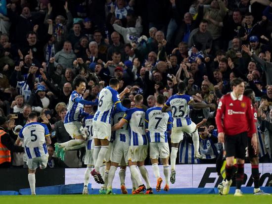 Brighton & Hove Albion 1 - 0 Manchester United: Last-gasp Alexis Mac Allister penalty sends Brighton up to sixth