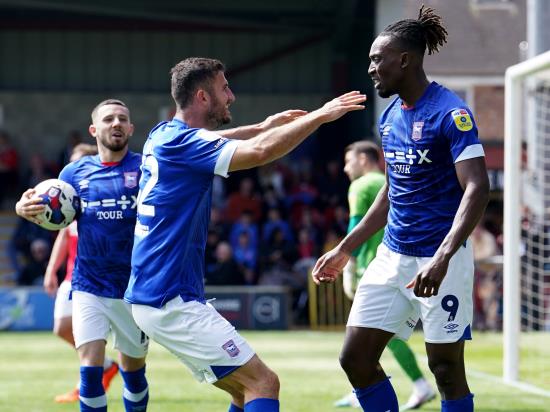 Promoted Ipswich reach 100-goal mark in the league in draw at Fleetwood