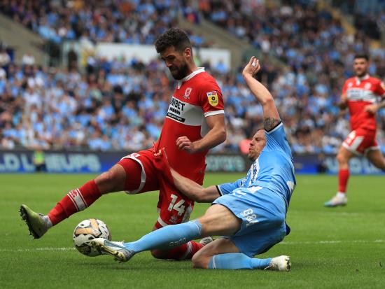 Coventry and Middlesbrough set for tense second leg after stalemate
