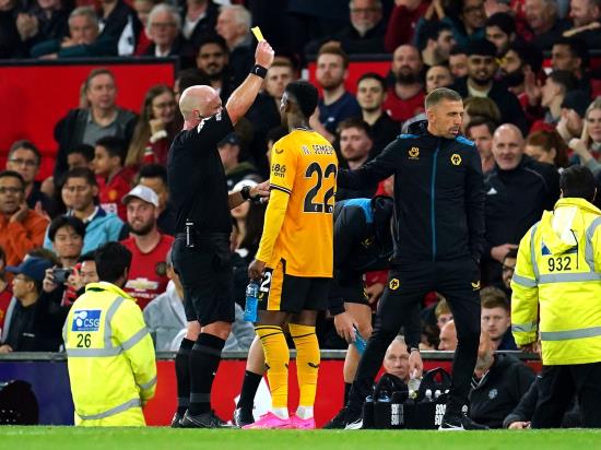 Gary O’Neil claims referees’ boss told him Wolves should have had penalty