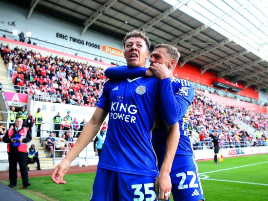 Kasey McAteer’s brace earns Leicester victory at Rotherham