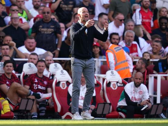 Erik ten Hag frustrated by decisions in Manchester United’s defeat at Arsenal