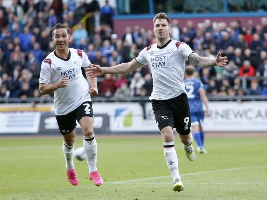 James Collins brings up milestone as his brace earns Derby victory at Carlisle