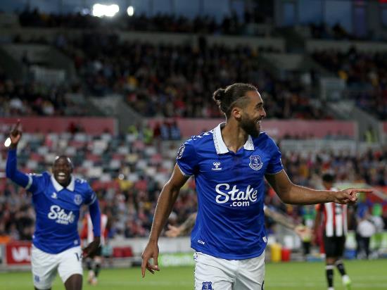 Dominic Calvert-Lewin on target in Everton’s victory at off-colour Brentford