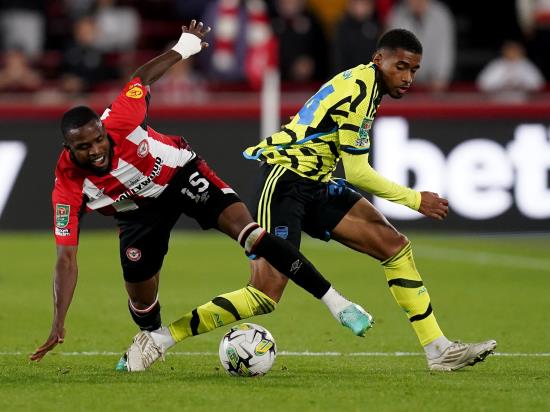 Reiss Nelson scores as Arsenal edge past Brentford in Carabao Cup