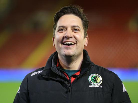 Horsham manager Dominic Di Paola celebrates stunning draw with Barnsley