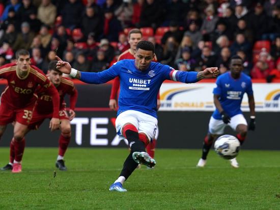 James Tavernier penalty rescues point for Rangers at Aberdeen