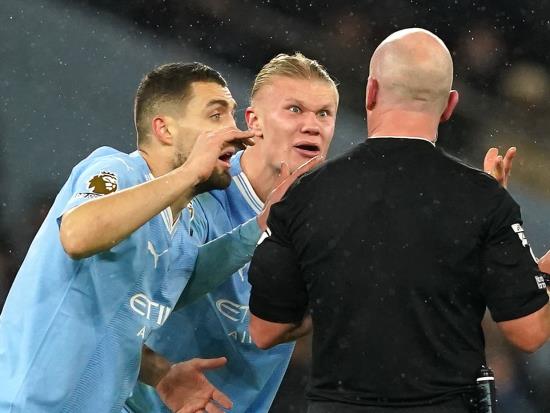 Erling Haaland criticises referee Simon Hooper on social media after City draw